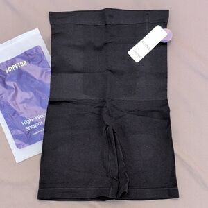 Black High-Waist Shaper Shorts